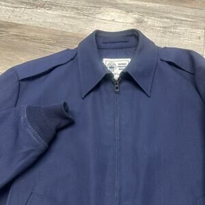 Vintage 90s Defense Logistics Agency DLA Men 46R Wool Military Bomber Jacket USA